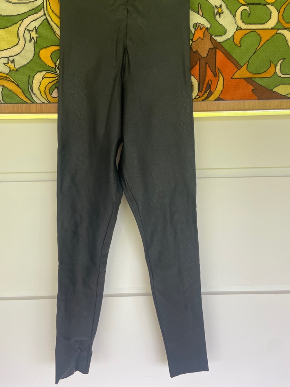 Commando Black Faux-Leather Leggings S